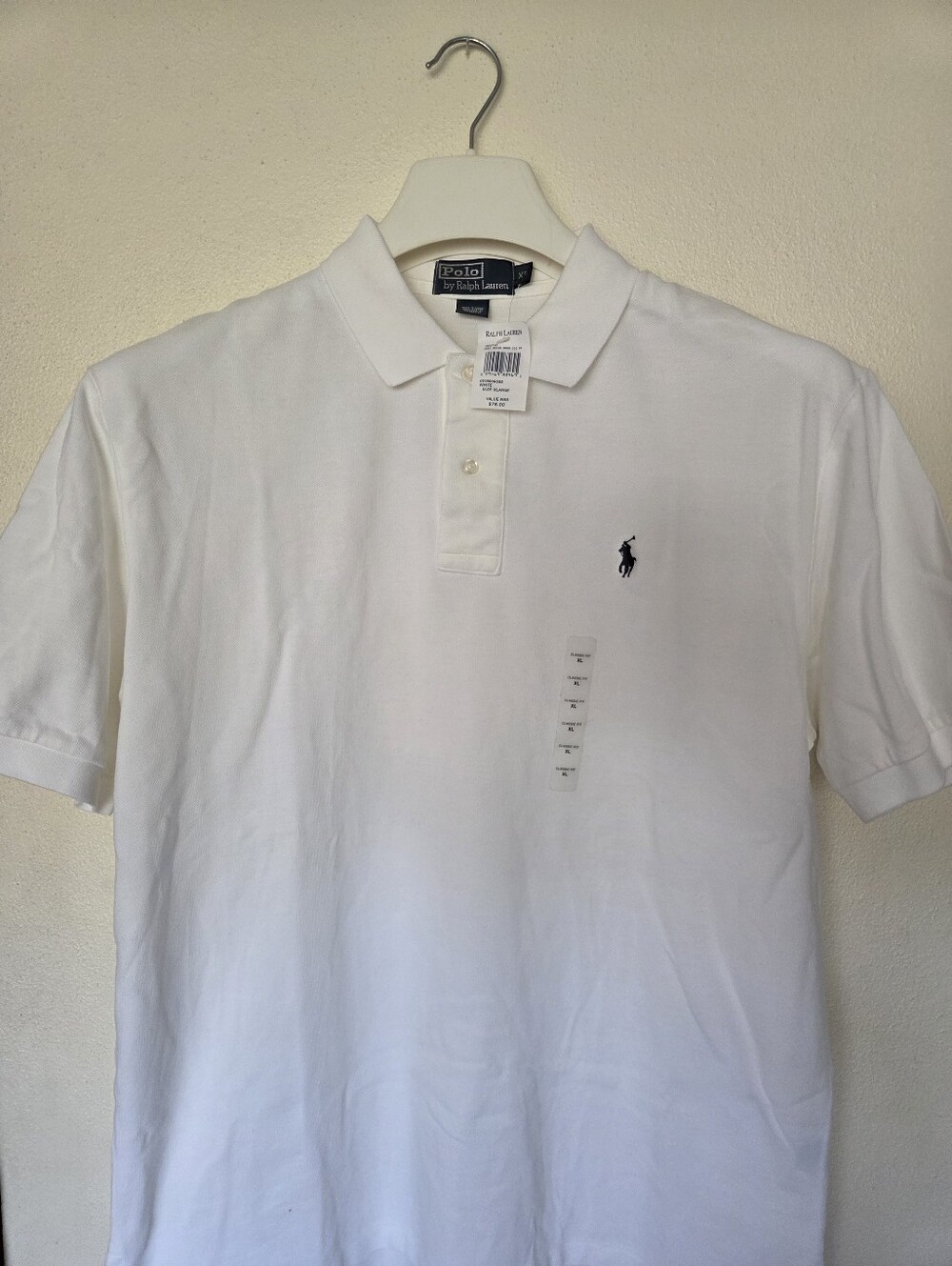 Polo Ralph Lauren | White Short-Sleeve Polo with Navy Pony | XL